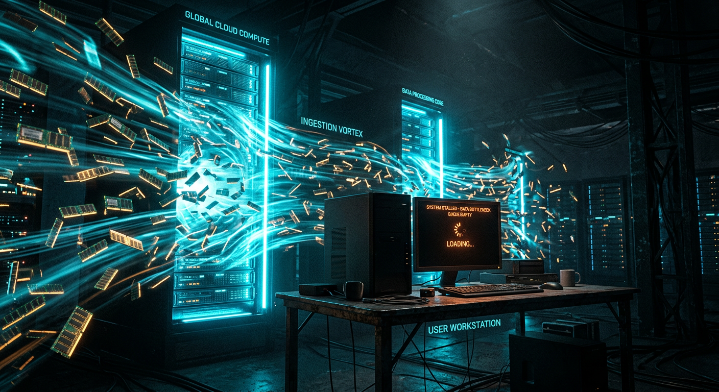 A high-tech digital illustration showing a physica...