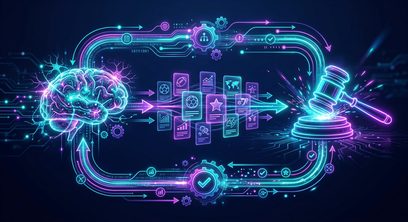 A conceptual high-quality 3D flowchart illustratio...