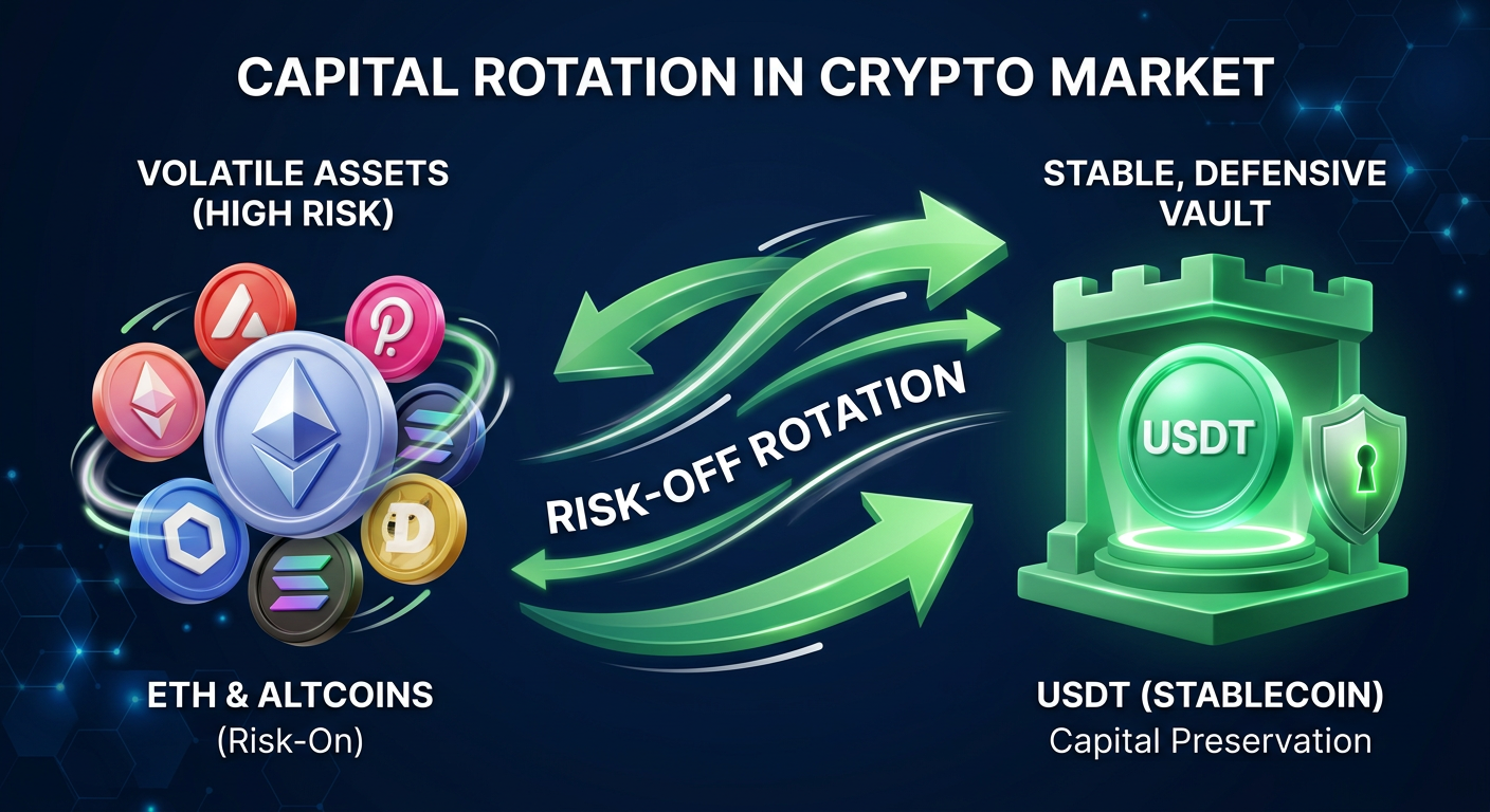 A clean, informative 3D flowchart diagram demonstr...