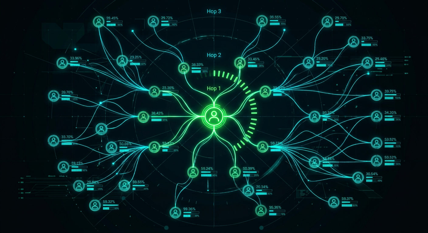 An educational diagram illustrating a decentralize...